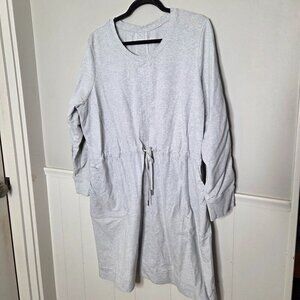 ATHLETA Solid Heather Grey Farallon Heather Dress